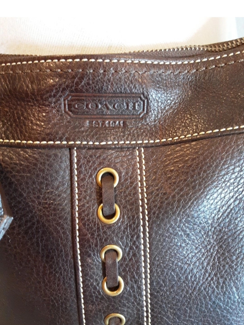 Coach Brown Leather Shoulder Bag - Picture 4 of 16